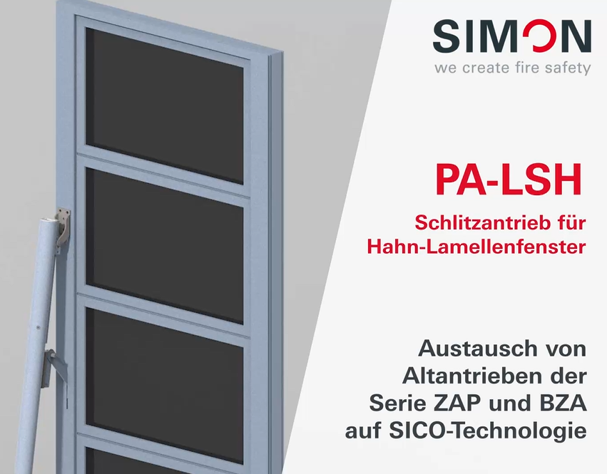 Spindelantrieb PA-LSH für Lamellenfenster