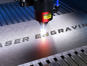 Custom laser marking of a metal part