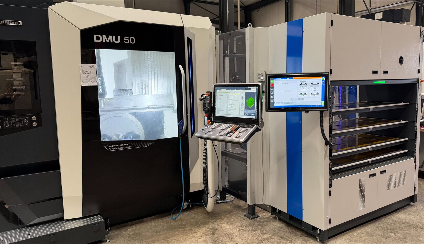 Automationsverbund: DMU-75-monoBLOCK-Fräsmaschinen
