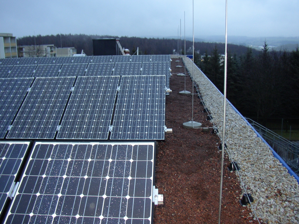 Photovoltaikanlage auf einem Flachdach