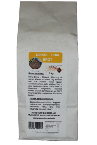 Dinkel-Chia-Brotbackmischung