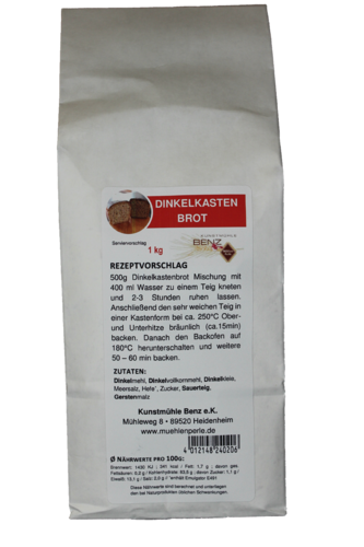 Dinkelkastenbrot