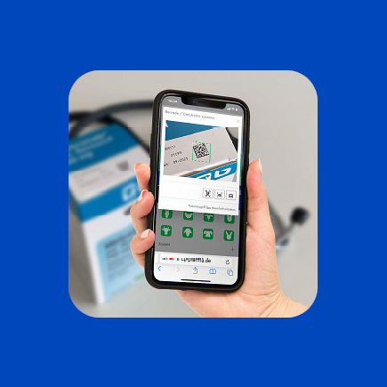 Produkt-Scan-Funktion mit DataMatrix- und Barcode