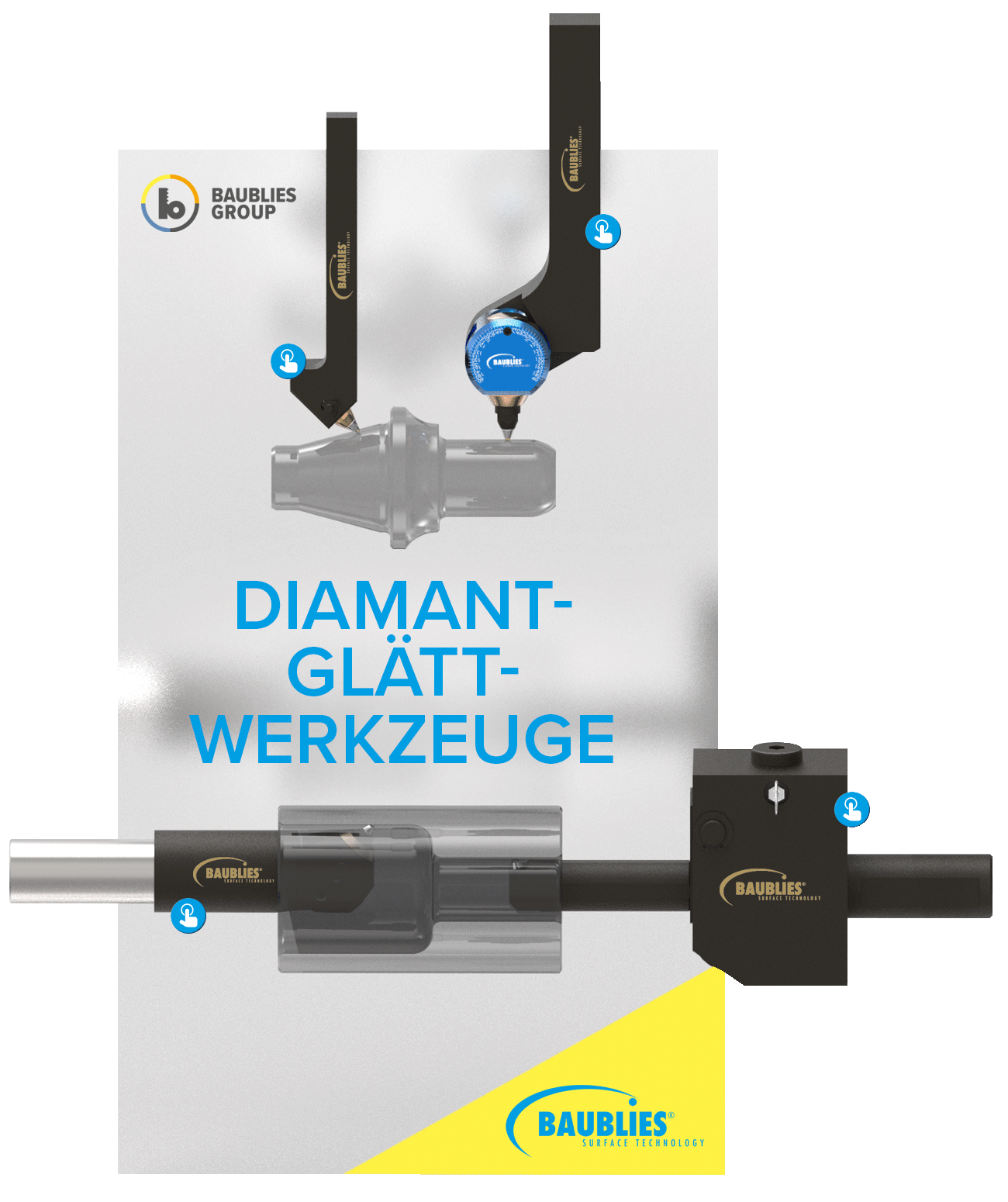 Diamant-Glättwerkzeug zur Innenbearbeitung