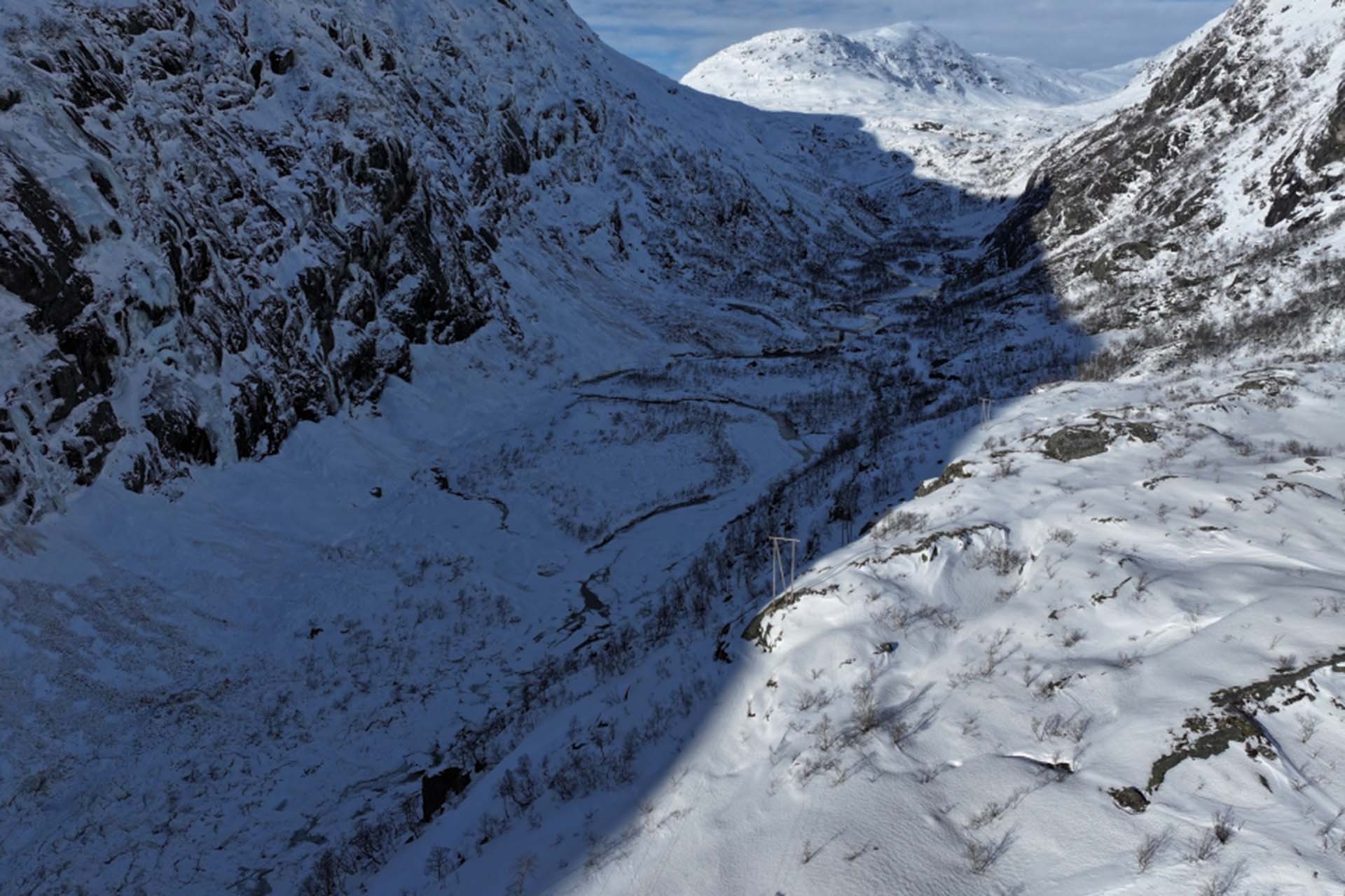 Lawinenwarnung Fortunsdalen, Norwegen