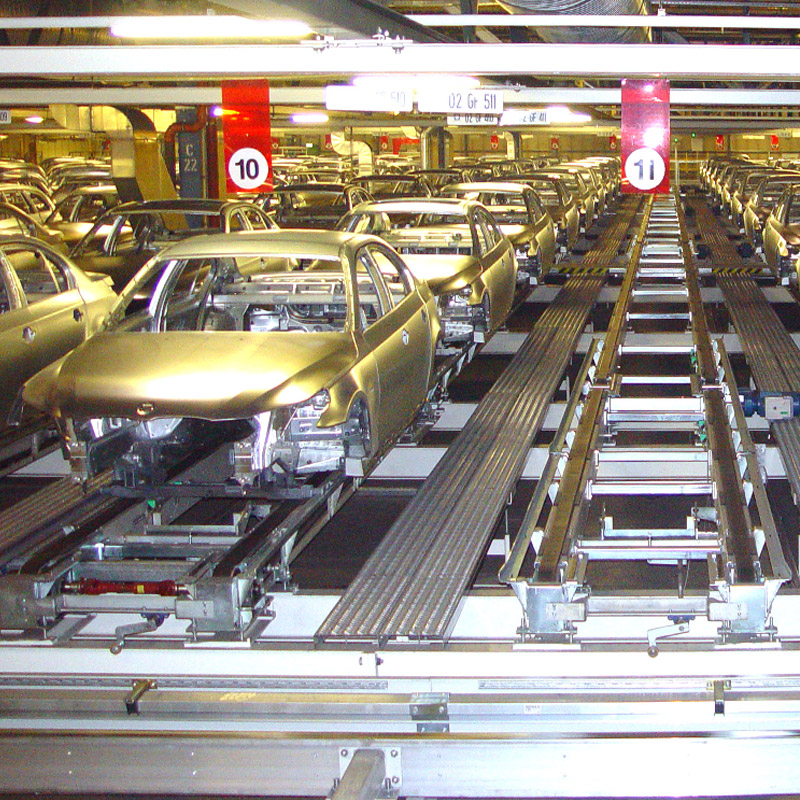 Skid/container conveyor technology