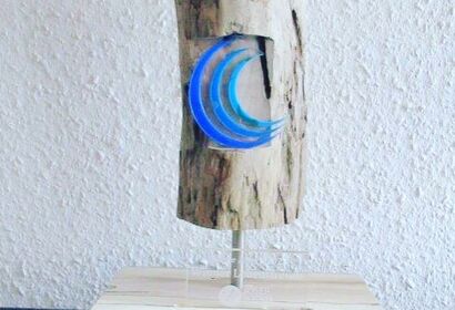Holzpokal mit Kunststoffveredelung
