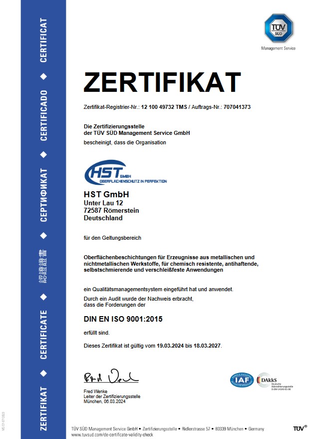 ISO 9001:2015 Zertifikat