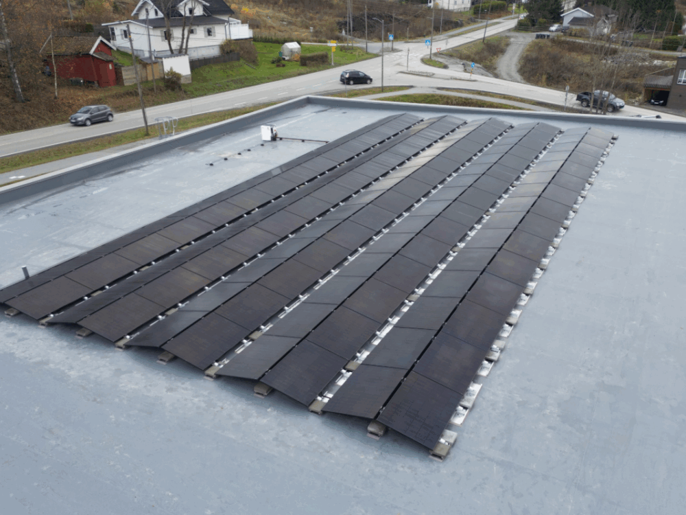 Duraklick XL Flachdachsystem, erste Installation in Norwegen