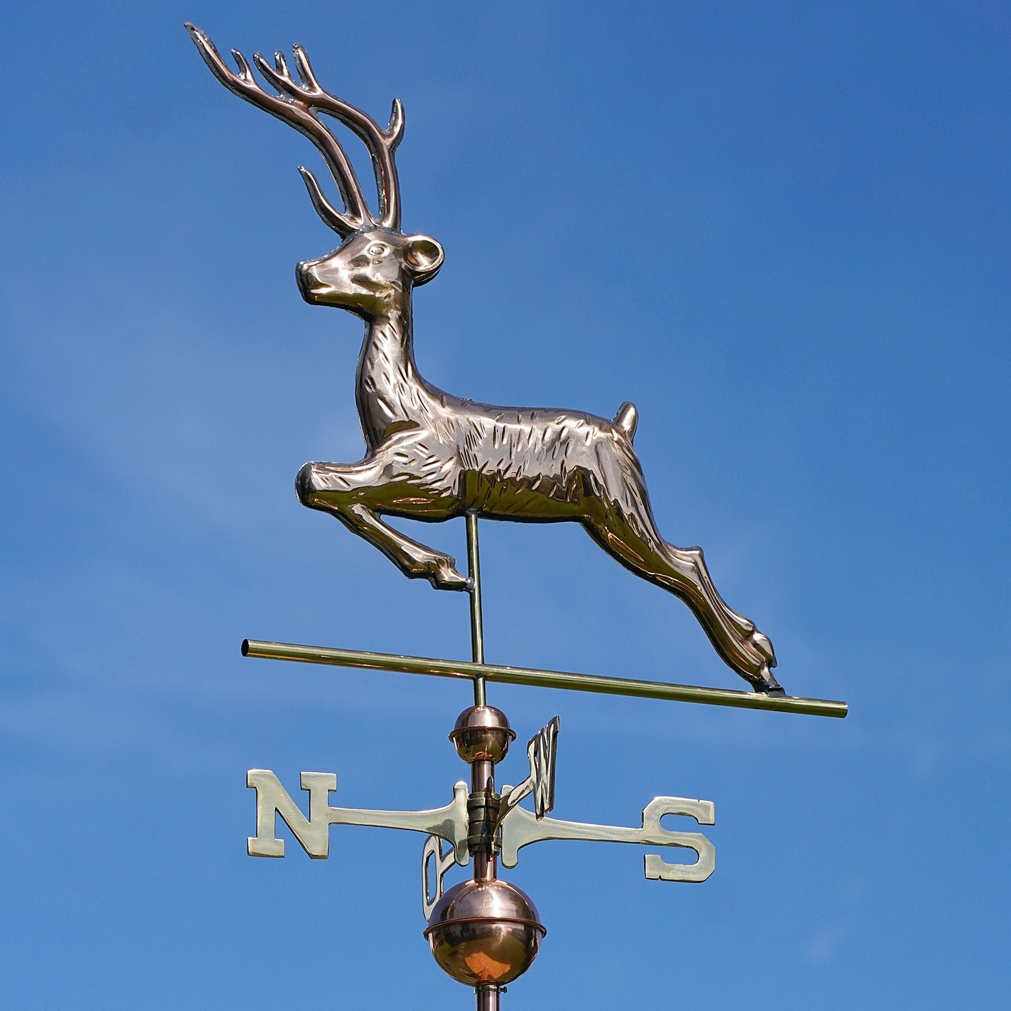 Wetterfahne Hirsch aus Kupfer