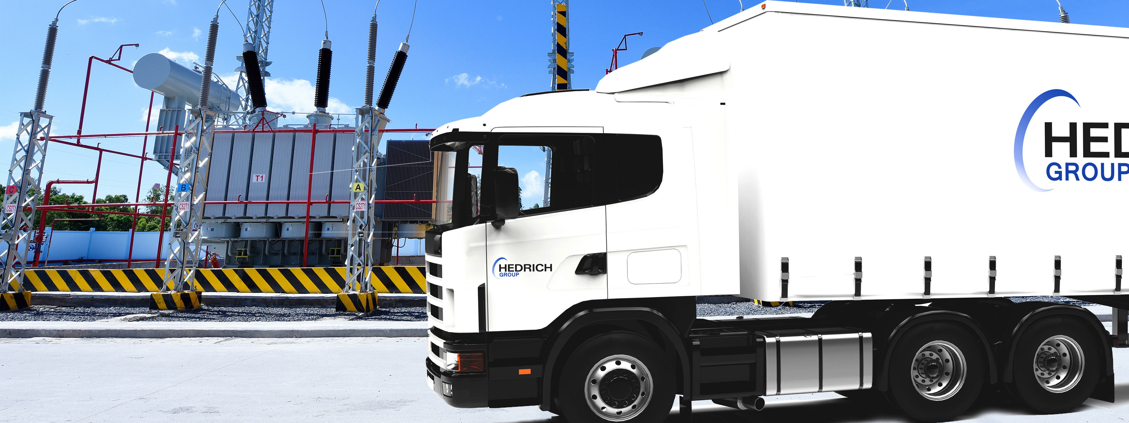 LKW vor Transformator