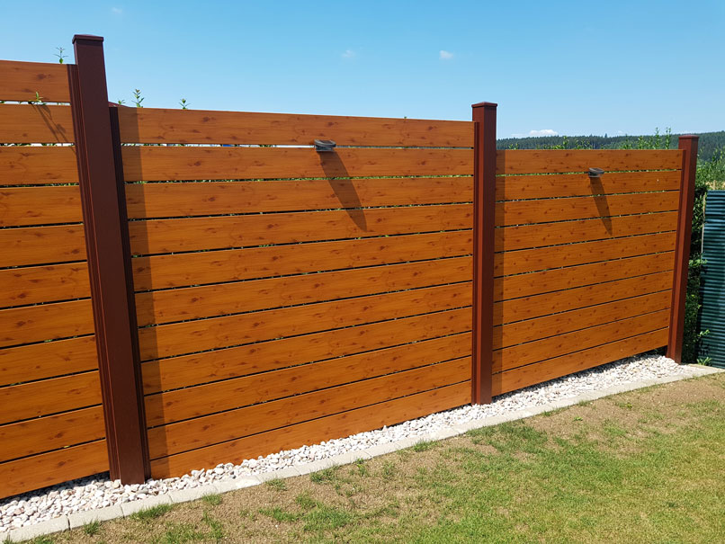 Sichtschutz Alu Holzoptik