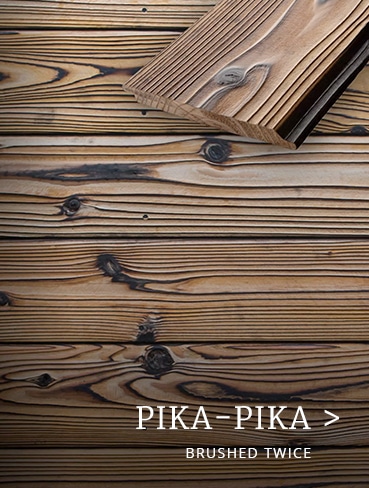 Pika-Pika Yakisugi façade cladding