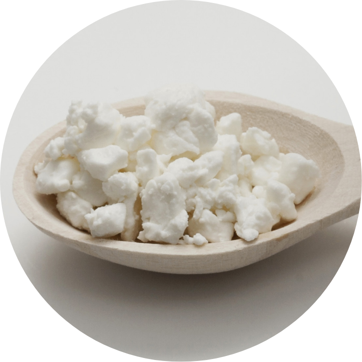 Ausgebildetes Gel (Joghurt oder Käse)