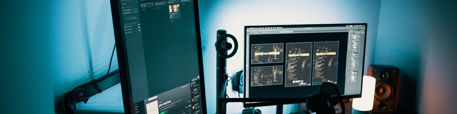 Audio-Setup im Showroom