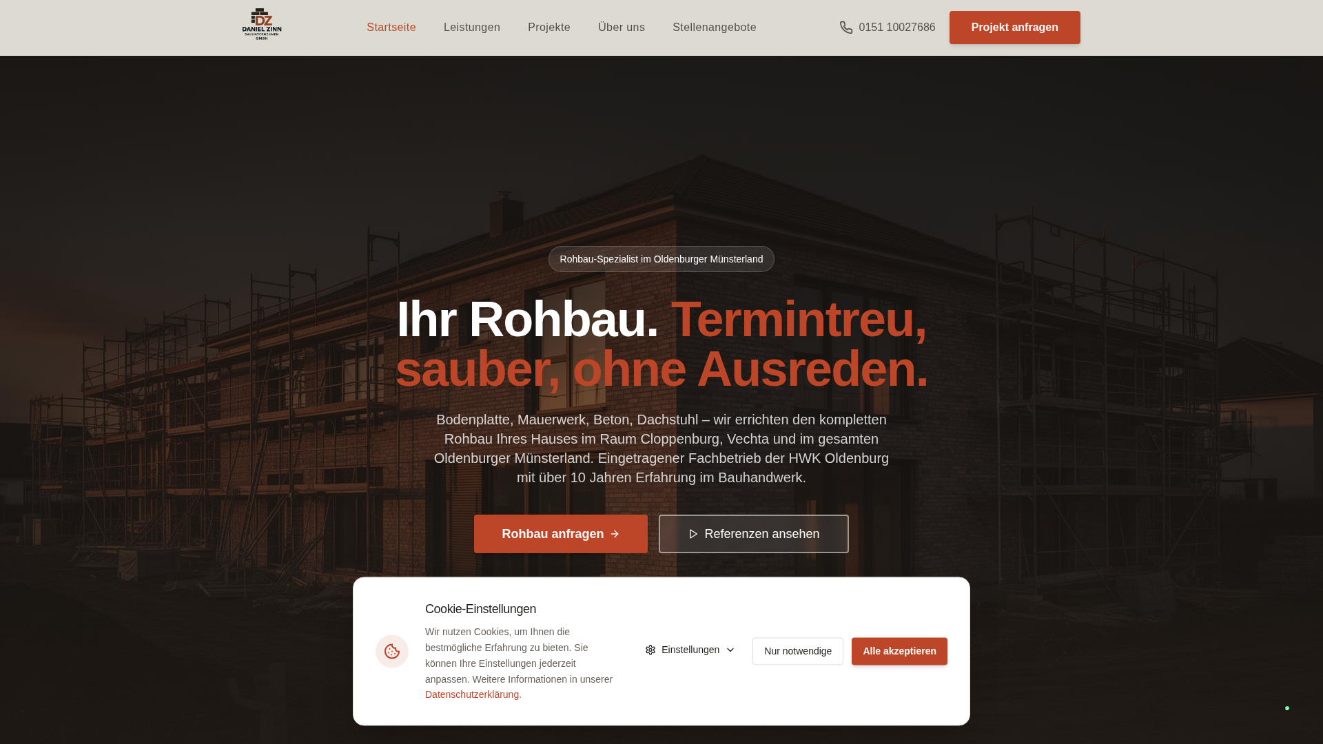 DZ Bauunternehmen – Fertigung