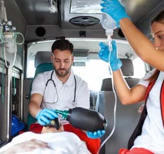 UV222 Ambulance im Rettungswagen