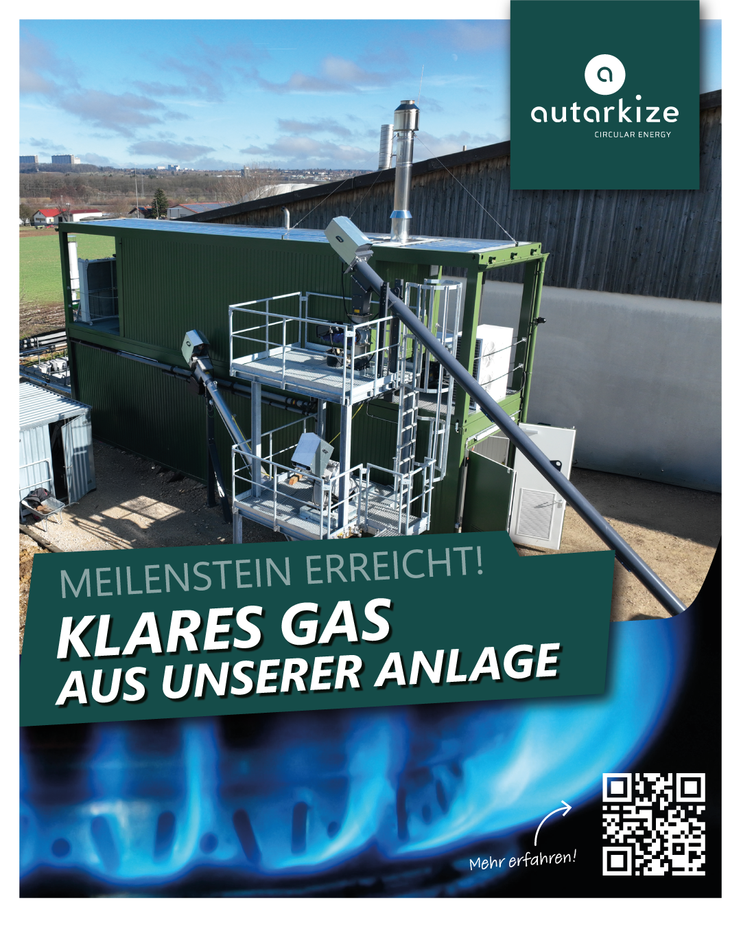 Meilenstein: klares Gas aus der Anlage