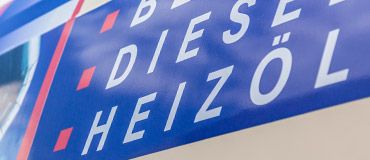 Zapfsäulen-Preistafel Benzin, Diesel, Heizöl