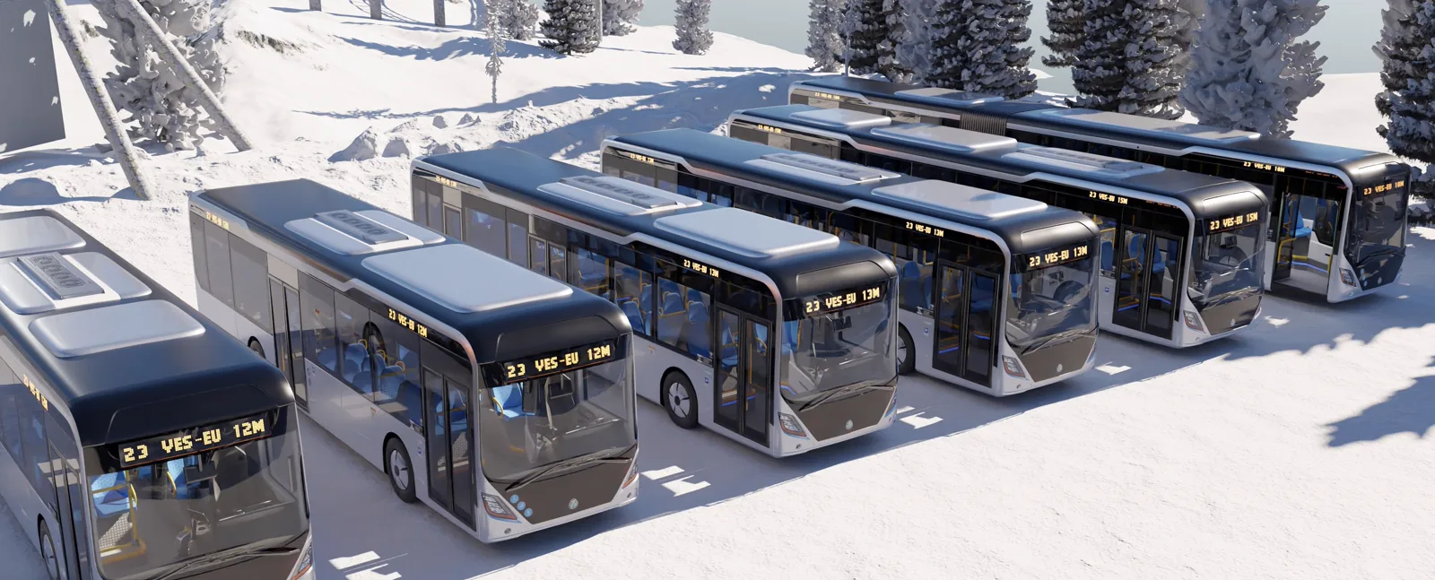 Ausgelieferte E-Bus-Flotte