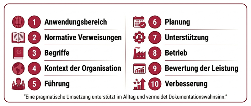 Übersicht ISO 9001 Anforderungen und Dokumentation