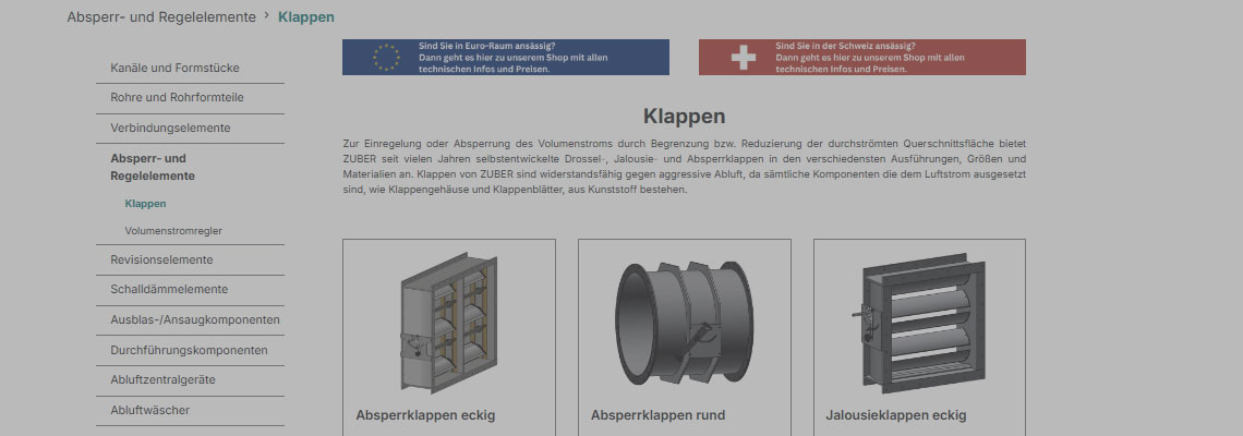 ZUBER Product Finder