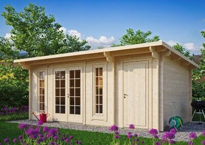 Pultdach Gartenhaus Modell Jacob 44 B mit Abstellraum