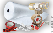 Verpackungszubehör (Klebebänder, Folien, Füllmaterial)
