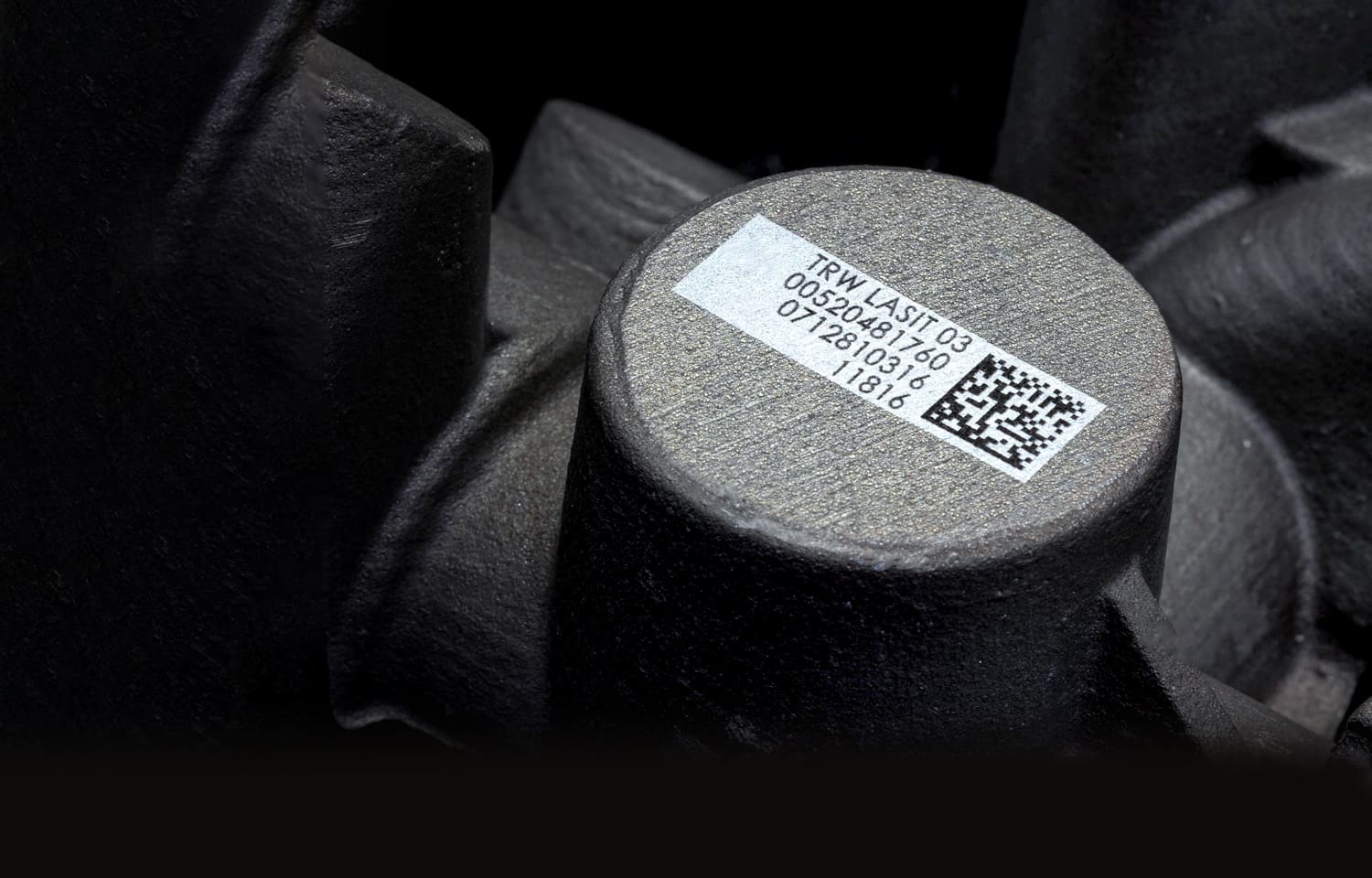 Aluminium-Druckgussteil mit DataMatrix