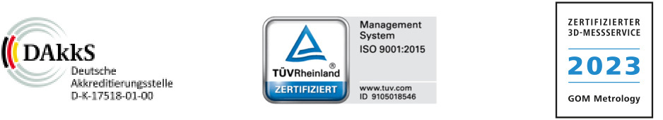 Zertifizierungen: ISO 9001 und DAkkS-Akkreditierung nach DIN EN ISO/IEC 17025