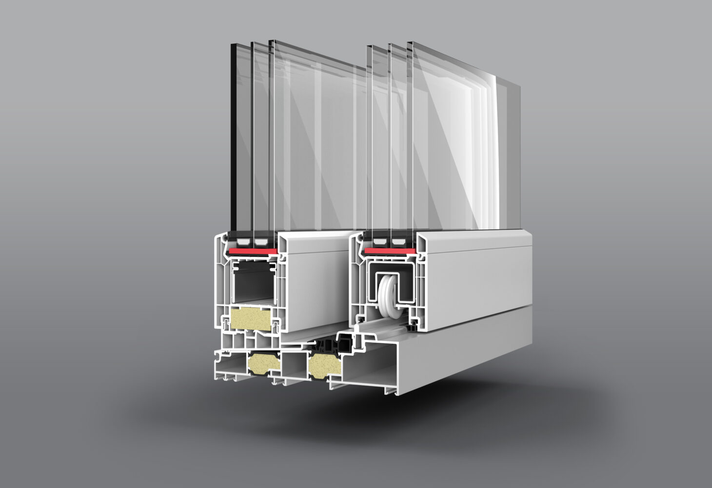 Querschnitt QuinLine® 84 Schwelle (84 mm Bautiefe)