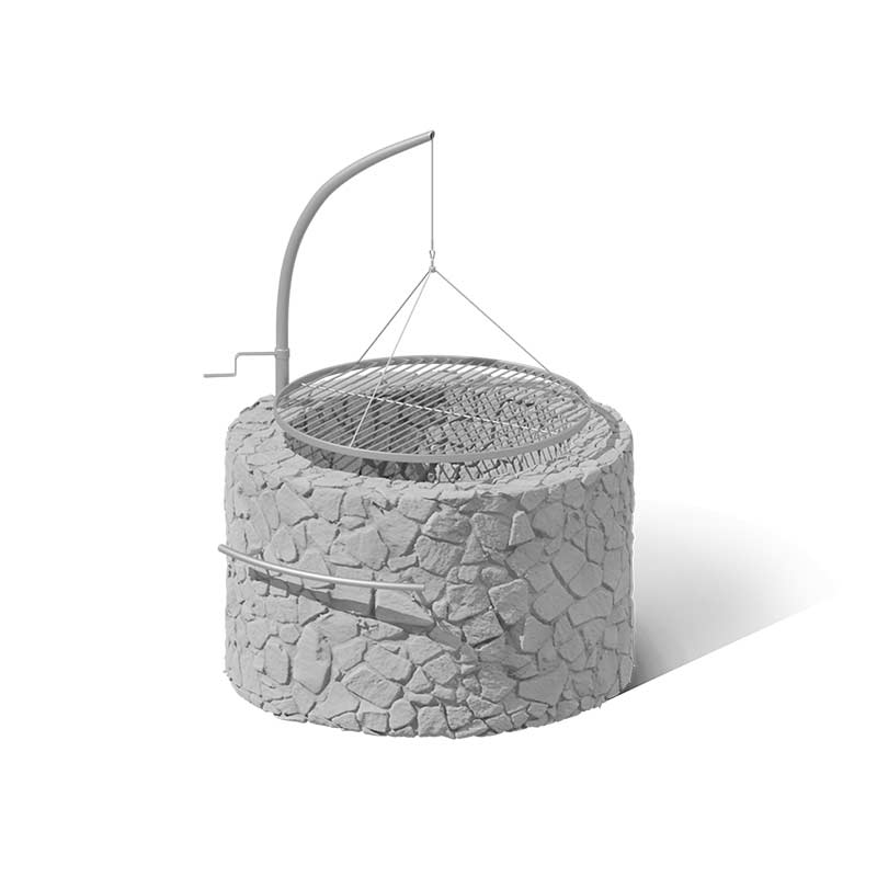 Grill-Feuerstelle aus Beton