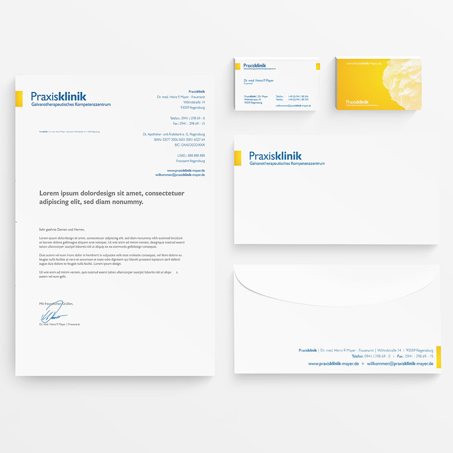 Geschäftsausstattung: Briefpapier und Visitenkarten
