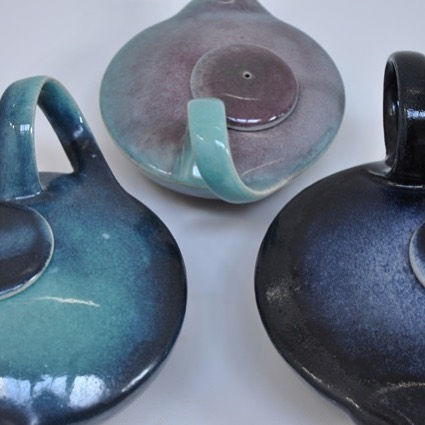 Ceramic work in the studio