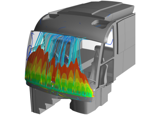 CFD-Simulation Busfenster