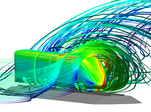 CFD-Simulation Seitenwind ICE 3
