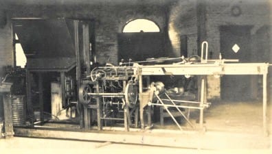 Dachstroh-Schüttmaschine aus den 1920er Jahren