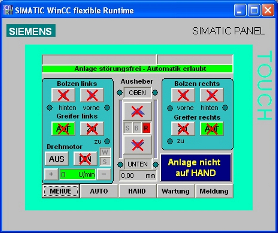 SPS-Programmierung mit HMI/Touchpanels