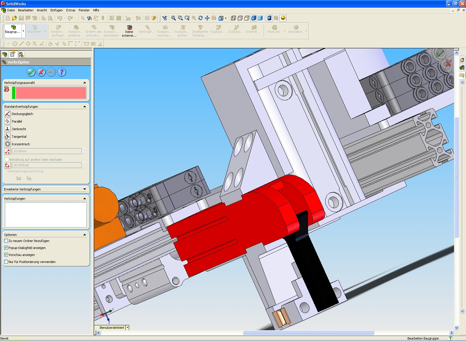 3-D-Konstruktion mechanischer Bauteile mit SolidWorks