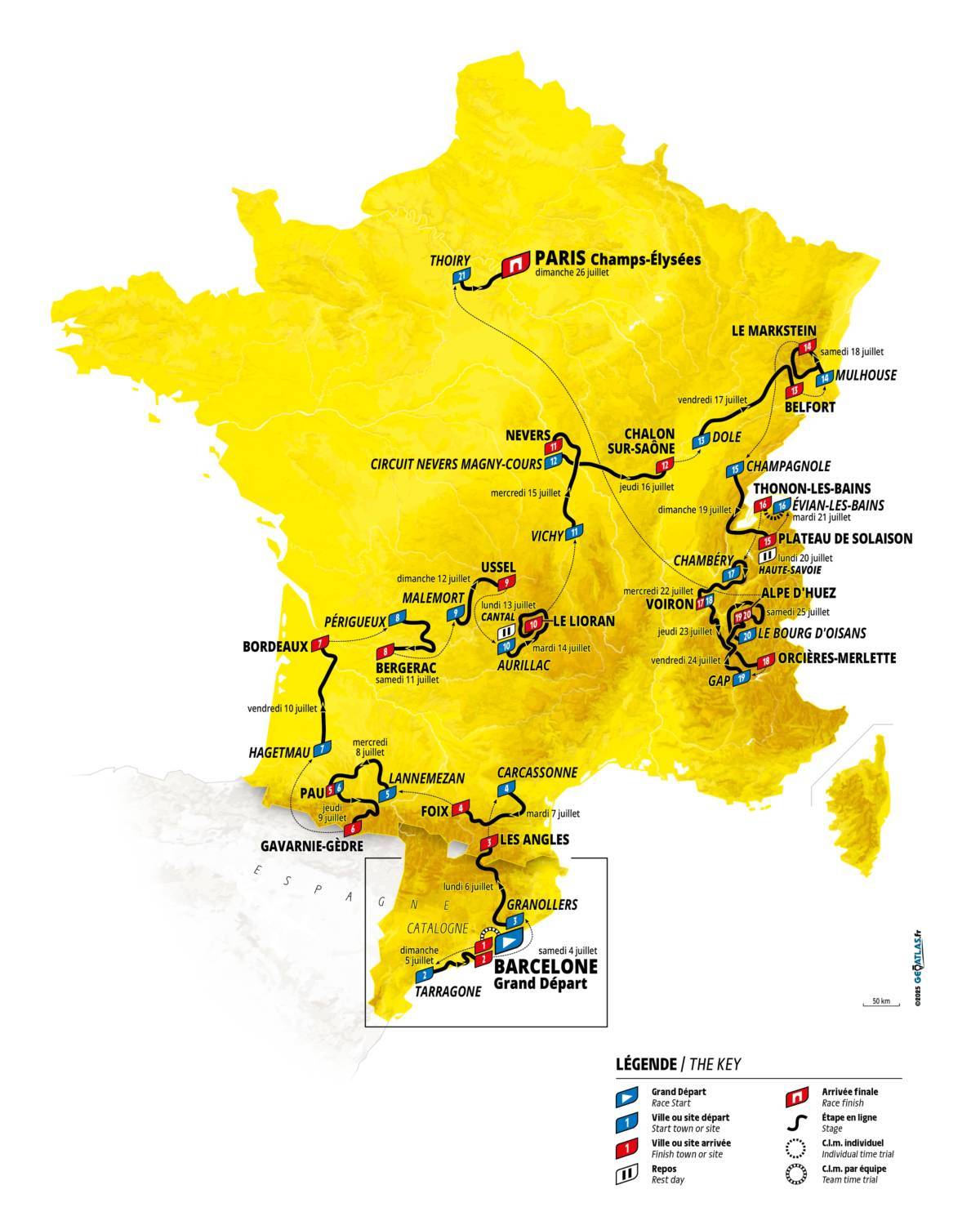 Tour de France Route 2026