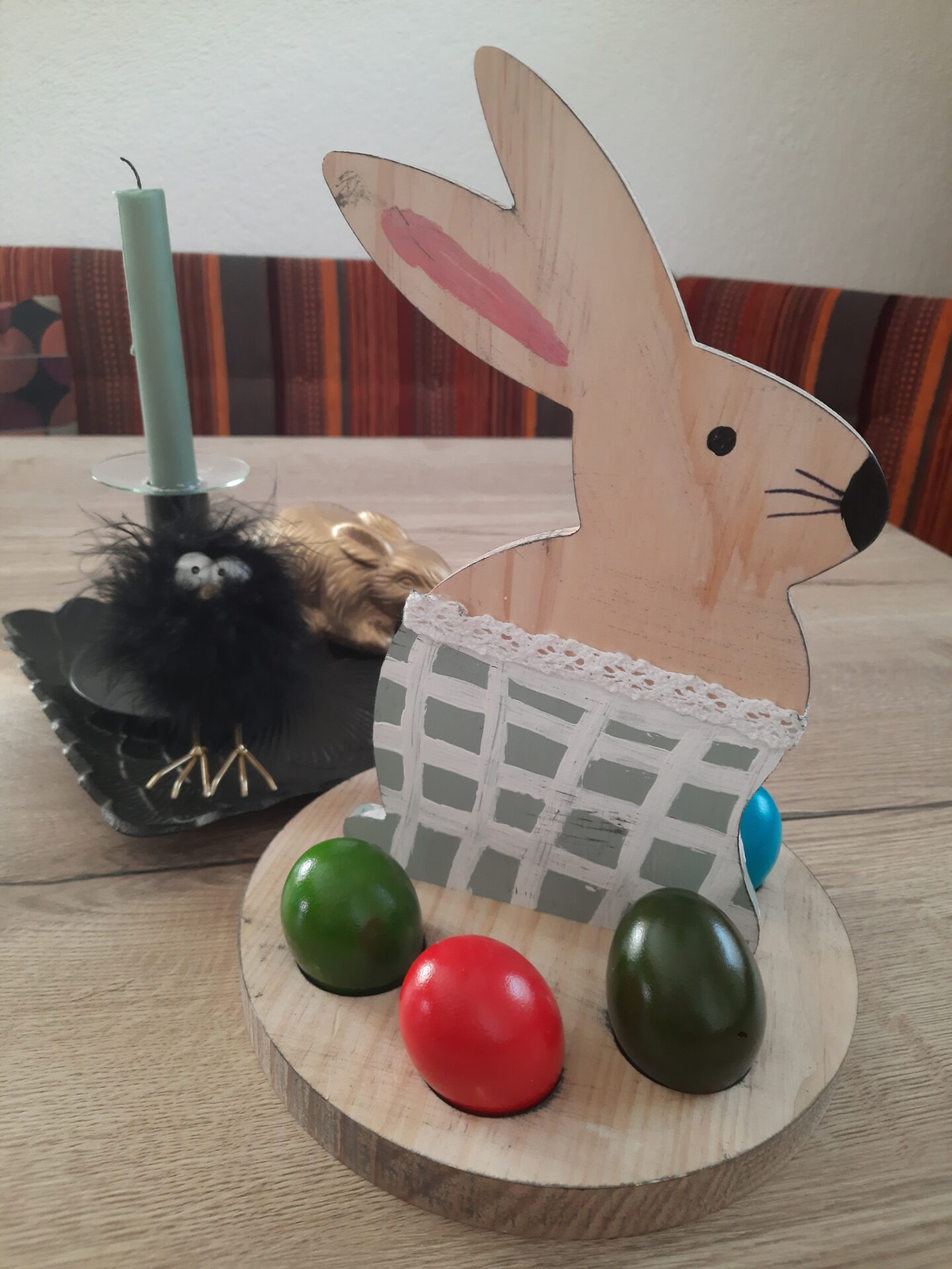 Eierhalter Hase oder Henne aus Holz