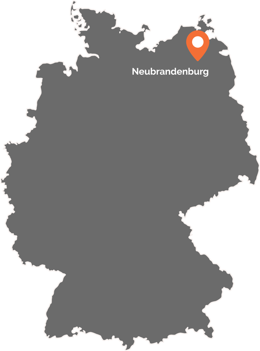 Standort Neubrandenburg auf der Deutschlandkarte