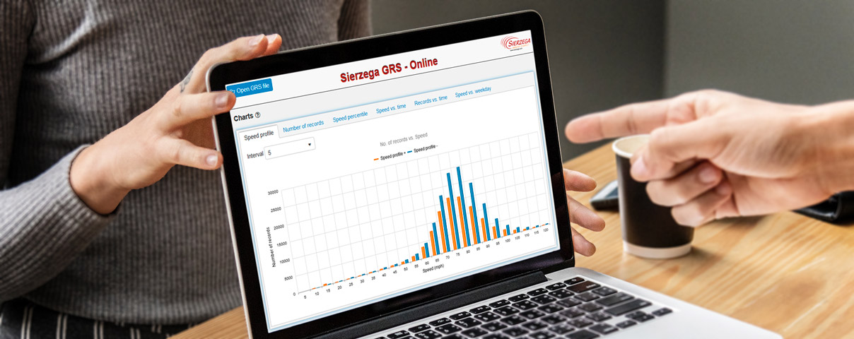 GRS-Online Auswertesoftware für Geschwindigkeitsanzeigen