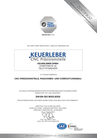 Zertifikat DIN EN ISO 9001