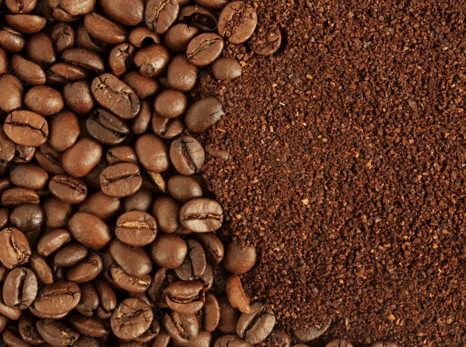 Verarbeitetes Kaffeemehl