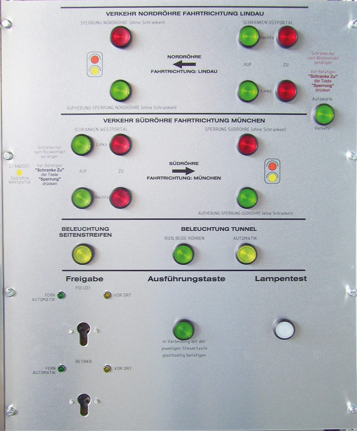 Bedien- und Steuertableau (Sonderverteilung)