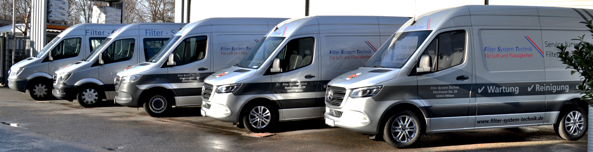Fuhrpark der Servicefahrzeuge