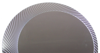 Mirror with sandblasted decor
