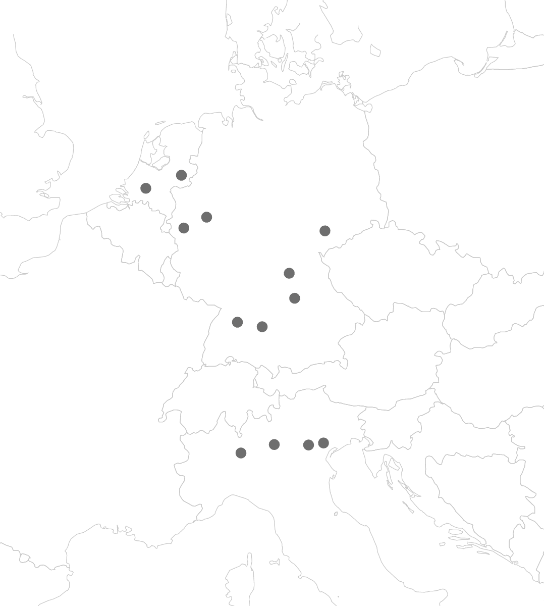Standortkarte der HÄRTHA GROUP