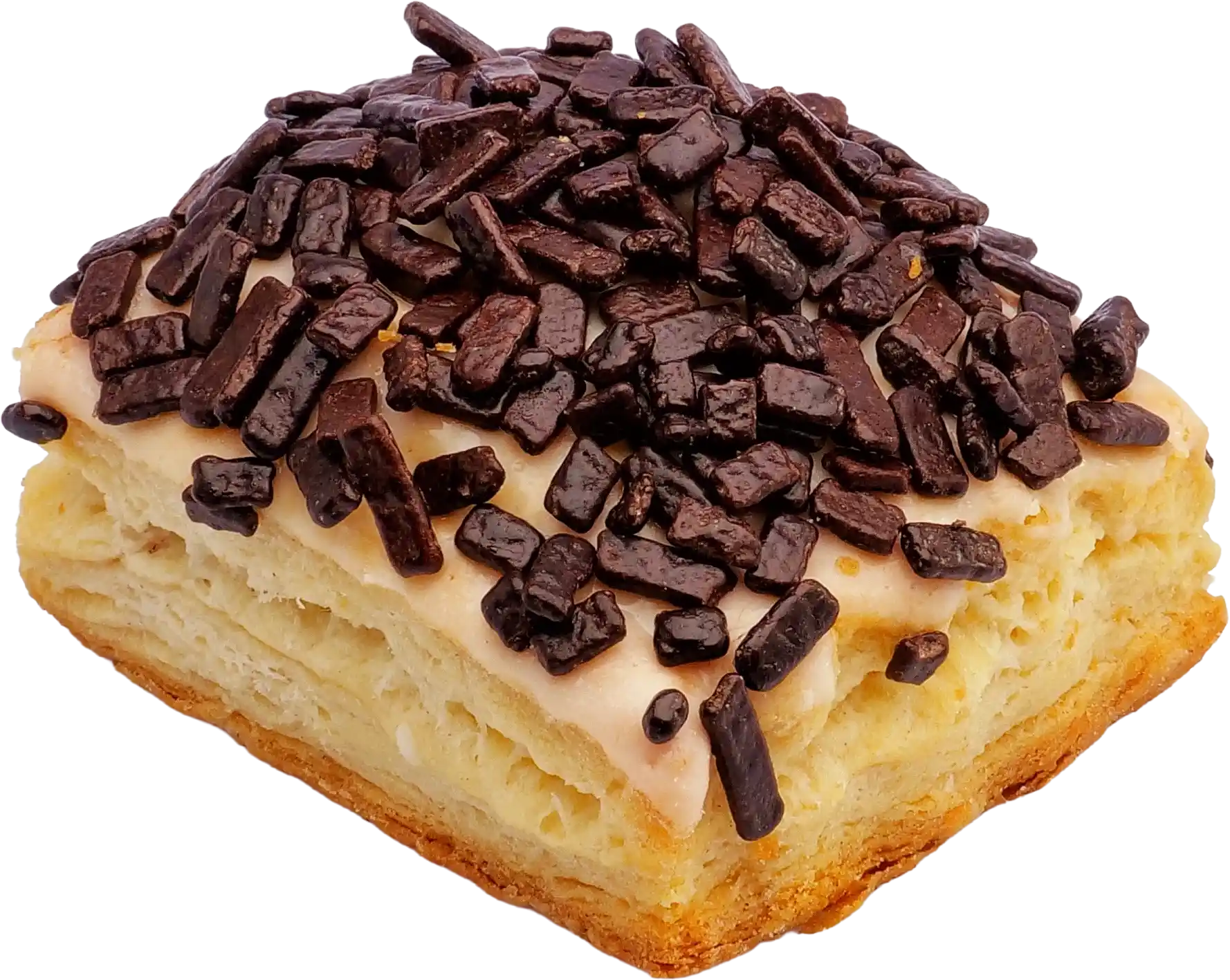 Backware mit Schokoladenstreusel dekoriert